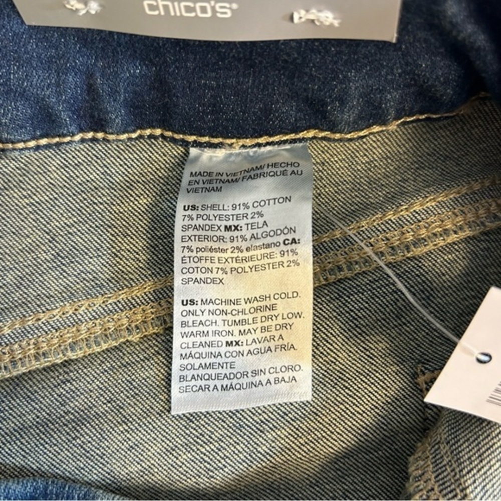 Chico’s Denim Pull-On‎ Straight Leg Jeans Jeggings Size 4R Chico’s Size 0R - Picture 6 of 8